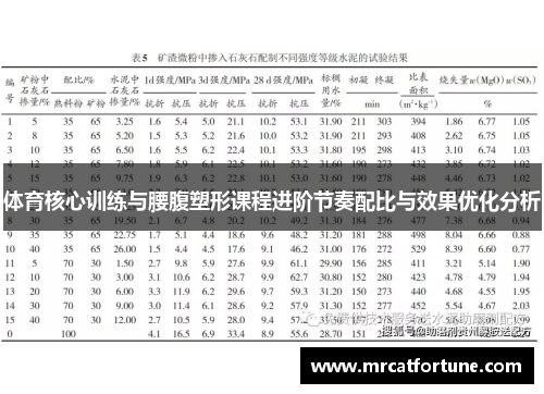 体育核心训练与腰腹塑形课程进阶节奏配比与效果优化分析
